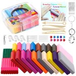 P�te � modeler non toxique et souple 24 couleurs avec outils accessoires et bo�te de rangement pour enfants. ...