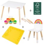Pâte à modeler roba x play - doh - 6 pots + table et chaise enfant + tapis et accessoire en bois - jouet ... Pâte à modeler roba x play - doh - 6 pots + table et chaise enfant + tapis et accessoire en bois - jouet ...