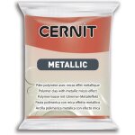 Pte polymre - opaque - a cuire - pte  modeler - cuivre - bloc de 56g - cernit - metallic