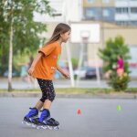 Patins � glace stables errolves terrain enneig� protecteurs s�rs taille s bleu