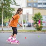 Patins � glace yqingmaoy enfants lumineux filles taille m roses
