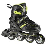 Patins  roues alignes - nils extreme - nh18191 - 2 en 1 - taille l (39 - 43) - noir / vert citron