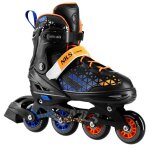 Patins � roulettes 4 - en - 1 - nils extreme - taille l (39 - 43) - bleu - orange - lame de hockey interchange ...