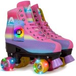 Patins � roulettes apollo disco roller r�glable enfants et adultes rainbow led