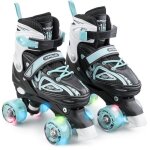 Patins � roulettes apollo super quad x pro patins � roulettes led pour enfants et adolescents menthe