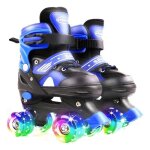 Patins  roulettes quad - roller fille / garon - enfant rollers - taille rglable - roues lumineuses ...