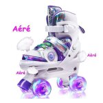 Patins  roulettes quad - roller fille / garon - enfant rollers - taille rglable - roues lumineuses ...