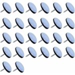 Patins en tflon 26 pcs ? glisseurs 25 mm avec clous pour meubles et chaises