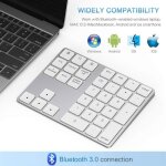 Pav numrique sans fil bluetooth rechargeable 34 touches - zgeer - argent - keeper