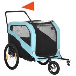 Pawhut 2 - en - 1 remorque pour chien remorque pour vlo pour chien chariot pour chien avec rflecteur ...