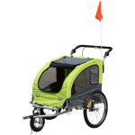 Pawhut remorque pour chien et animal de compagnie poussette de transport 2 en 1 charge maximale 30 kg ...