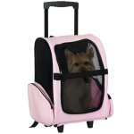Pawhut - sac chien - tissus - 42x25x55cm - rose