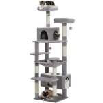Pawz road grand arbre  chat gant 184 cm poteau griffoir sisal panier et maison super large pour chats ...