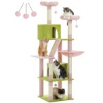 Pawz road grand arbre  chat multi - niveaux avec 6 poteaux  griffer 2 griffoirs 2 niches 2 pompons ...