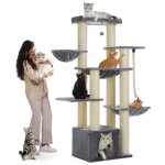 Pawz road grand arbre a chat arbre � chat avec poteaux xxl 11 cm en sisal hamacs spacieux condo & perchoir ...
