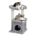 Pawz road petit arbre � chat 60 cm tour de jeux avec 2 poteaux � griffer robuste 1 condo spacieux & 1 ...
