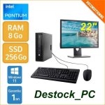 Pc bureau et �cran 22 - intel pentium - 8 go ram - ssd 256 go - windows 11 pro