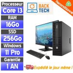 Pc de bureau pas cher avec cran - hp prodesk 600 g2 - core i3 - 6100 - ssd 256 go - 8 go ram - cran ...