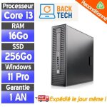 Pc bureau - hp prodesk 600 g2 sff - core i3 - 6100 - ssd 256 go - 16 go ram