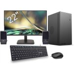 Pc de bureau tour + cran 22 - amd ryzen 5 - ssd 480gb - 16gb + clavier & souris & hp filaires - win ...