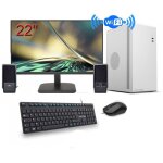 Pc de bureau tour wifi + cran 22 - amd ryzen 7 - ssd nvme - 960gb - 16gb + clavier & souris & hp filaires ...