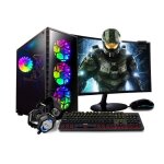 Pc gamer complet i7 ssd 480go nvidia gtx 1650 4go 16 go windows 11 ecran 24 pouces kit clavier souris ...