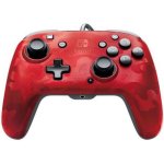 Pdp afterglow manette filaire camouflage rouge pour nintendo switch - licence officielle - port jack ...