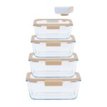 Pebbly 4 botes de conservation sous vide + pompe - pkv - 056