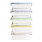 Pebbly 5 bo�tes rectangulaires batch cooking - pkv - 5srb