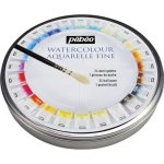 Pebeo bote en mtal de 24 demi - godets daquarelle fine