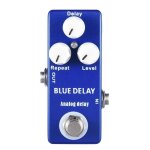 P�dale deffet guitare - rncyn - mini p�dale - analogique - retard - true bypass - bleu profond - effet ...