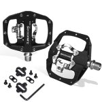 Pdales de vlo pour shimano spd 9 / 16 matriau aluminium type pdales automatiques en aluminium noir ...