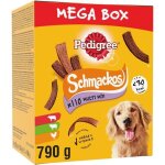 Rcompenses pour chien - pedigree - schmackos mega box - multi saveurs - 790 g - friandises