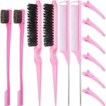 Peigne de cheveux brosse  taquiner peigne  double tranchant pingle  cheveux pour accueil coiffeurs ...