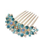 Peigne  cheveux en strass avec fleurs incrustes ? lgante barrette  cheveux pour femme cadeau idal ...