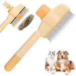 Peigne epilation - xvx - autonettoyant - pour chiens et chats - couleur jaune - anti - stress