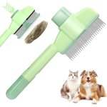 Peigne epilation pour animaux compagnie brosse chiens chats autonettoyante pour soin et retrait des poi ...