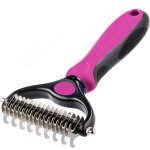 Peigne pour sous - poil de chat brosse pour chien pour chiens et chats  poils moyens  longs limine ...