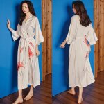 Peignoir de bain pour femmes - annefly - robe de nuit satin�e - polyester - blanc blanc