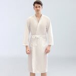 Peignoir de bain gaufr ecelen pour homme printemps et t absorbant et  schage rapide blanc