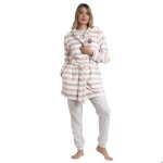Peignoir chaud manches longues femme peanuts snoopy & friends - m