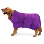 Peignoir pour chien serviette absorbante et s�chante en microfibre ajustable et rapide