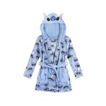 Peignoir enfant - disney - stitch - polaire doux - capuche 3d - 2 poches