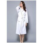 Peignoir femme coton gaufr lger robe de chambre unisexe spa sauna peignoir de bain eponge - blanc l label ... Peignoir femme coton gaufr lger robe de chambre unisexe spa sauna peignoir de bain eponge - blanc l label ...