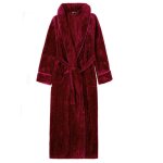 Peignoir homme avec capuche coton velours chaud - robe de chambre homme peignoir de bain homme eponge ...