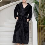 Peignoir homme eponge avec capuche coton velours chaud - robe de chambre homme peignoir de bain homme ...