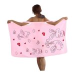 Peignoir - non sp�cifi� - serviette de bain douche femme - microfibre - 80x135 cm - absorbant s�chage ...