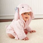 Peignoir serviette sortie de bain drap couverture pour bb mignon animal lapin rose
