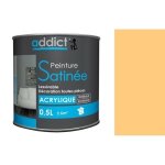 Peinture acrylique - addict - abricot satin - 0. 5l - intrieur - multi supports