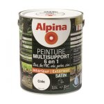 Peinture alpina multisupport 6 en 1 satin 25l - blanc craie - bois fer pvc aluminium galvanisé zinc Peinture alpina multisupport 6 en 1 satin 25l - blanc craie - bois fer pvc aluminium galvanisé zinc